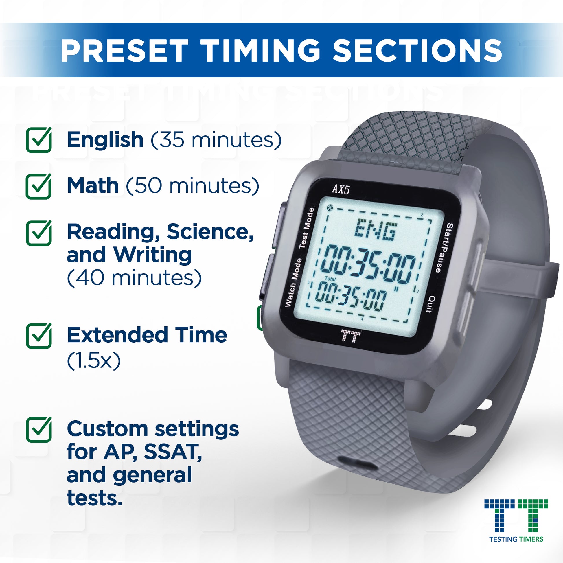 ACT® Standard Pacing Watch – Testing Timers